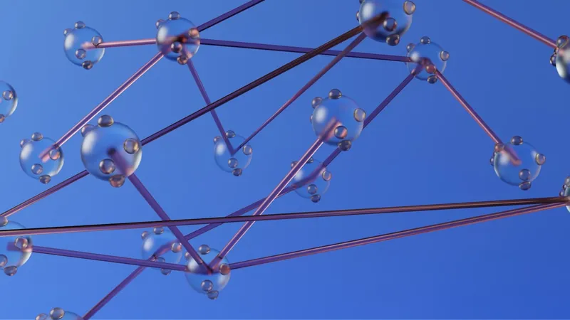 Luzes azuis representando networking digital